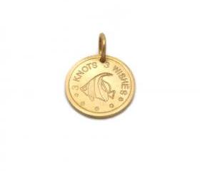 Fish bronze pendant on meaningful, colorful satin wristband