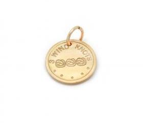 Ship wheel bronze pendant on meaningful, colorful satin wristband
