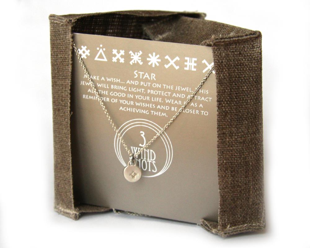 SIGN OF LIFE - powerful protection - sign necklace- handmade sterling silver 925 pendant on 40cm long chain