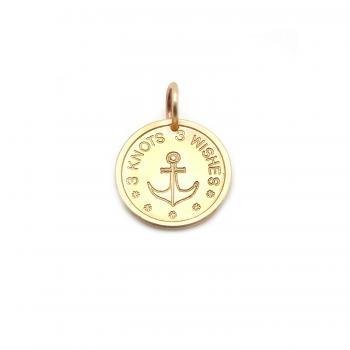 Anchor bronze pendant on meaningful, colorful satin wristband