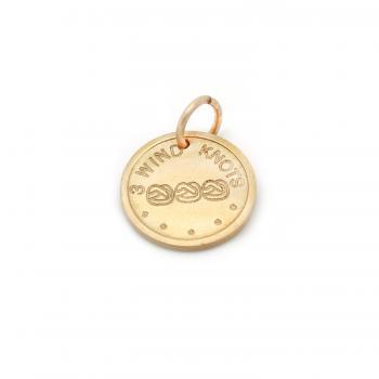 Ship wheel bronze pendant on meaningful, colorful satin wristband